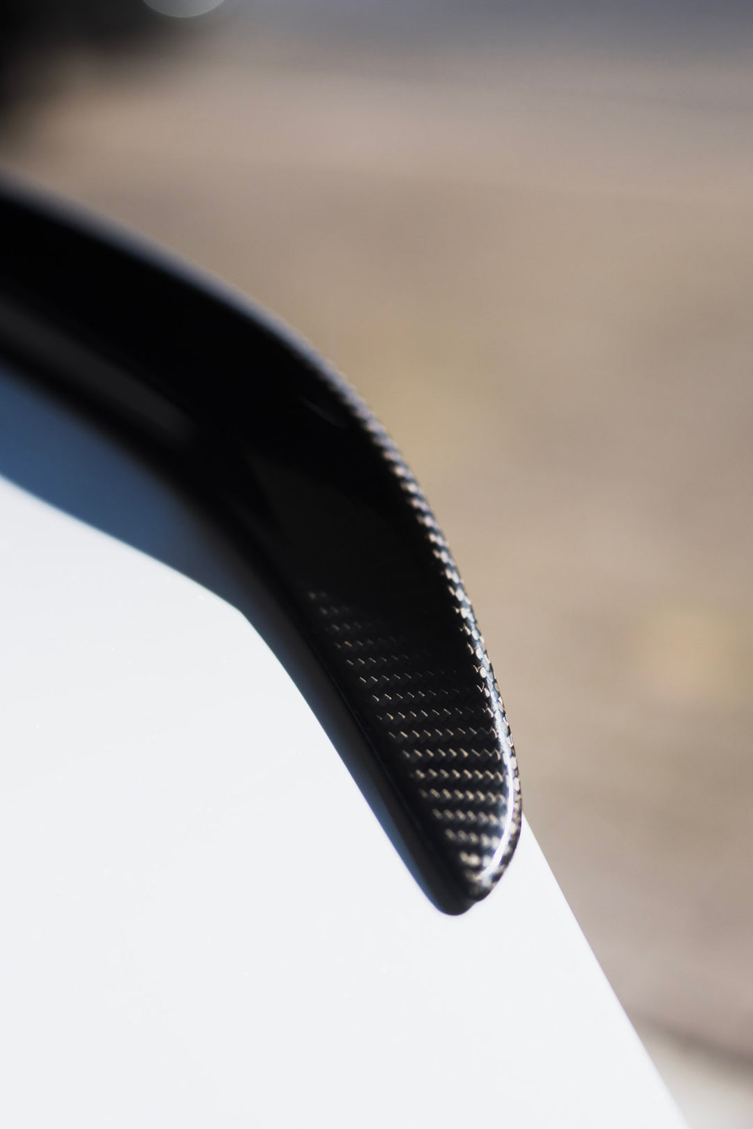 High Gloss OEM improved carbon rear lip spoiler for AM6 Vantage
